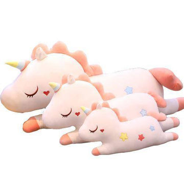 Coussin Licorne Peluche - Licorne Kawaii
