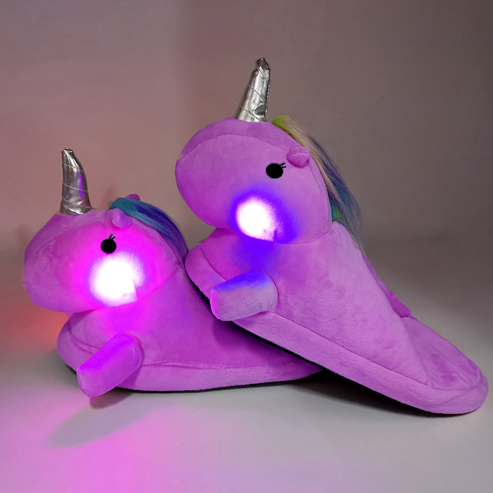 Chaussons Licorne Style Kawaii LED