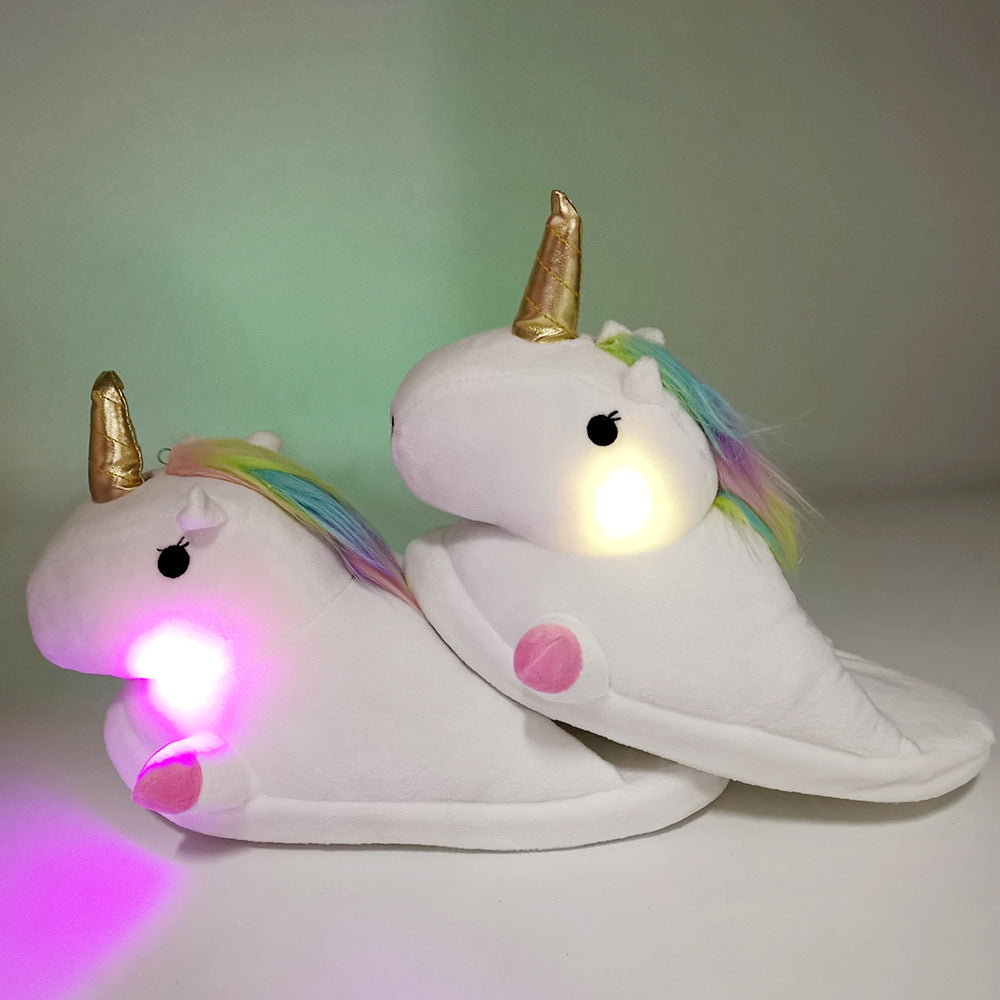 Pantoufles Licorne à LED