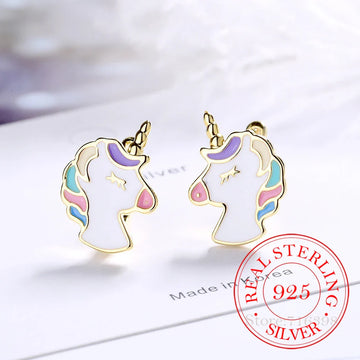 Boucles d’Oreilles Licorne Féminines - Cadeau Anniversaire