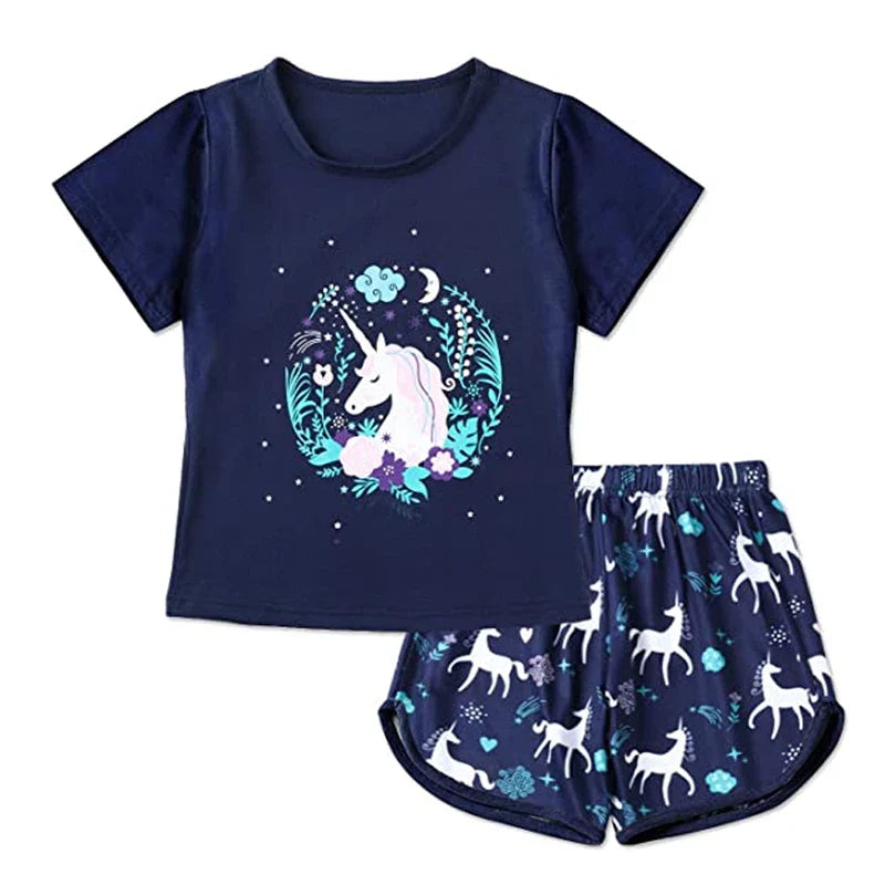 Ensemble Pyjama Licorne - Bleu Marine
