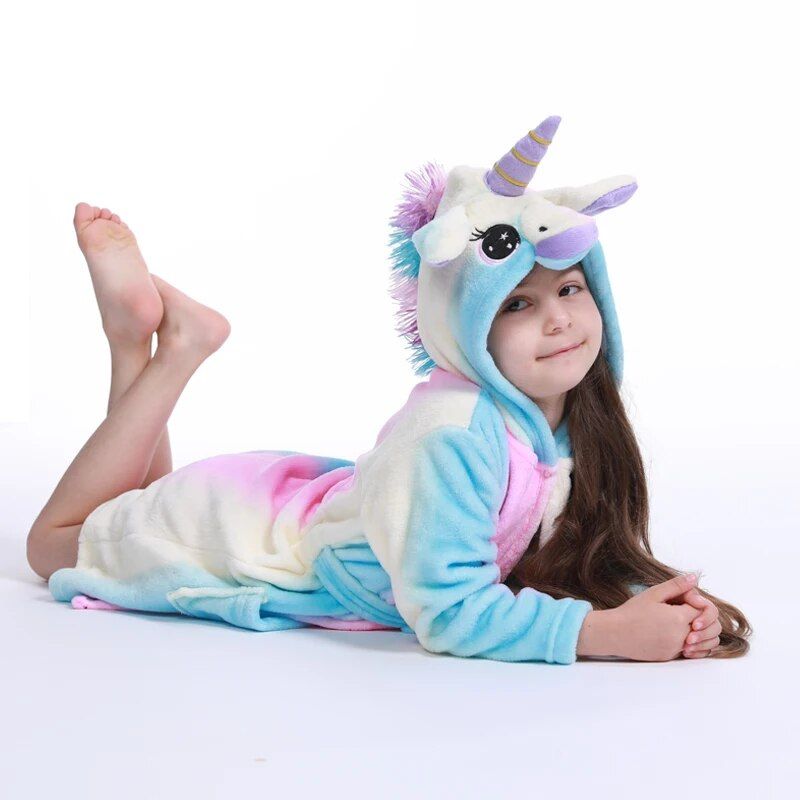 Peignoir Bain Fille Licorne - Une Licorne