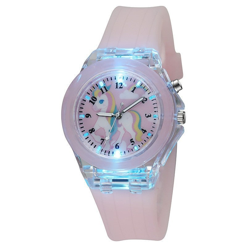 Montre licorne lumineuse