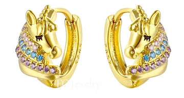 Boucles Huggie Licorne - Argent 925 Minimaliste