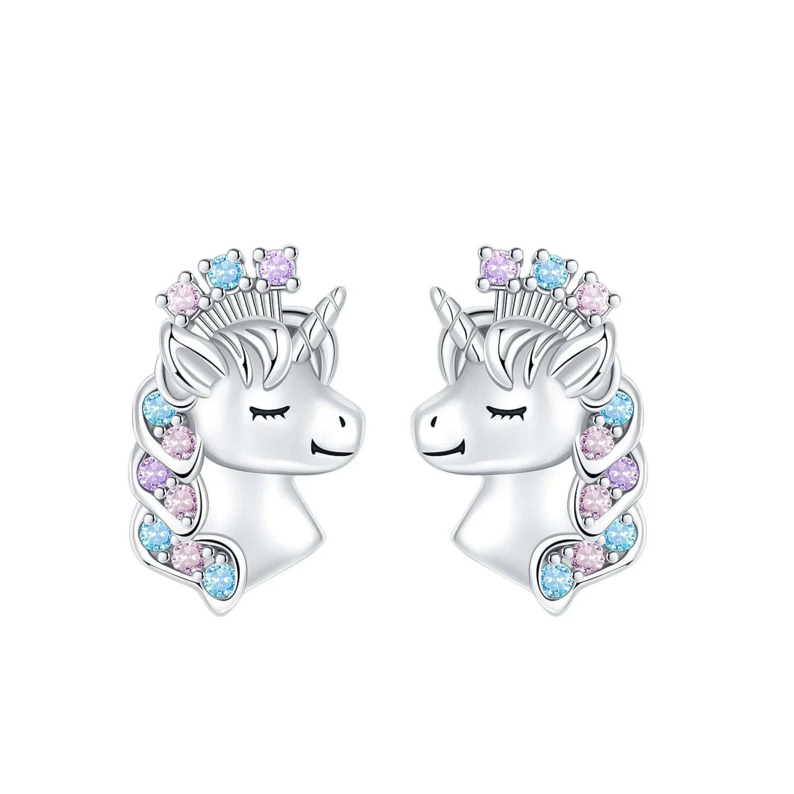Boucles d’Oreilles Licorne - Argent S925 & Zircon