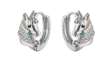 Boucles Huggie Licorne - Argent 925 Minimaliste