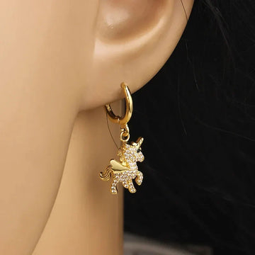 Boucles d’Oreilles Animaux Brillants - Motif Fantaisie