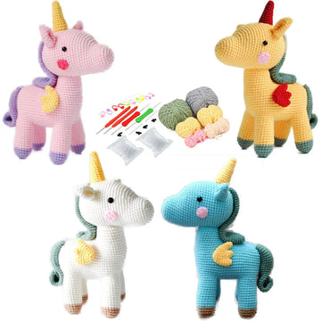 Kit Crochet Licorne - DIY Facile pour Débutants | Matériel Complet