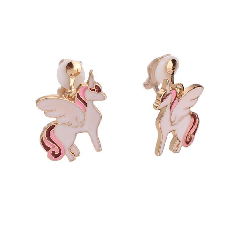 Boucles d'Oreilles Licorne à Clips - Une Licorne