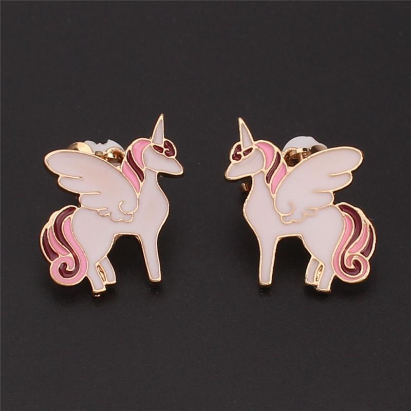 Boucles d'Oreilles Licorne à Clips - Une Licorne