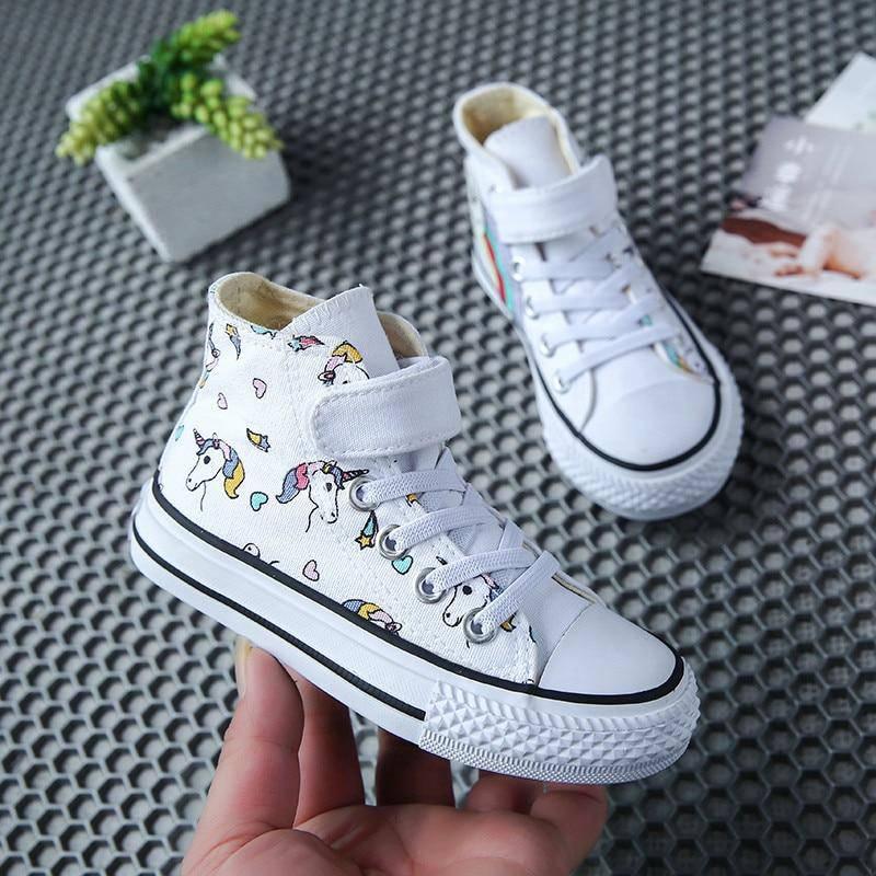 Chaussures Licorne<br> Haute type Converse - Une Licorne