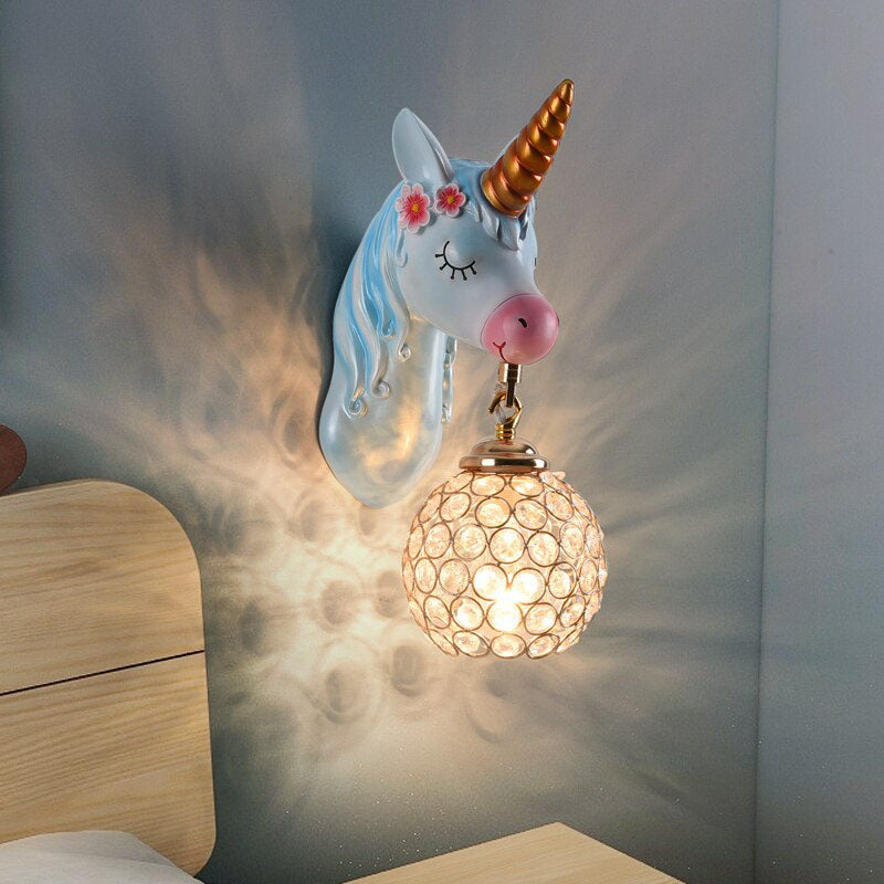 Lampe murale licorne