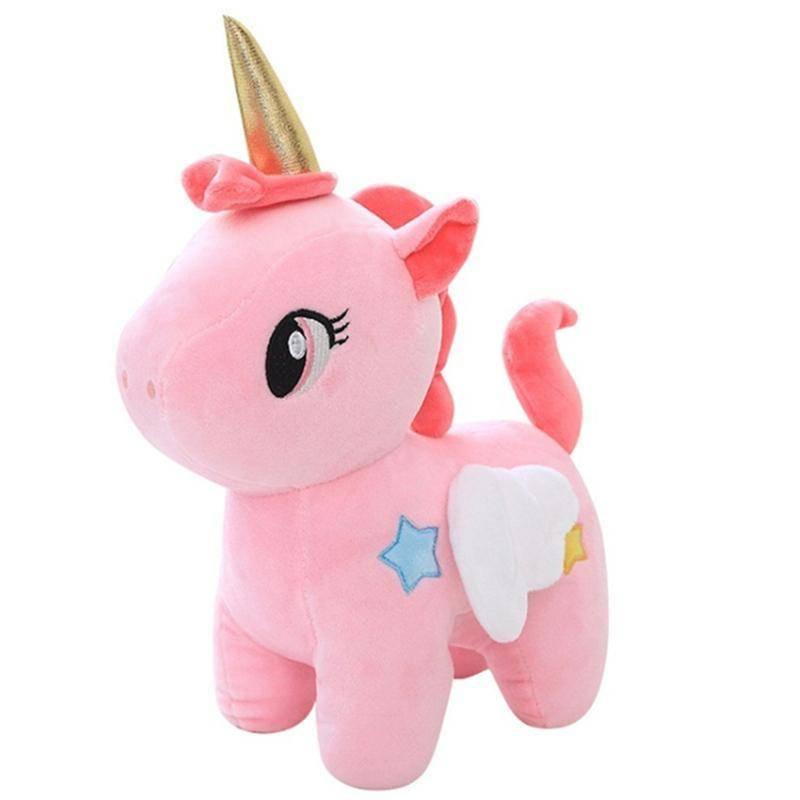 Peluche Licorne <br> Avec Corne Dorée - Une Licorne