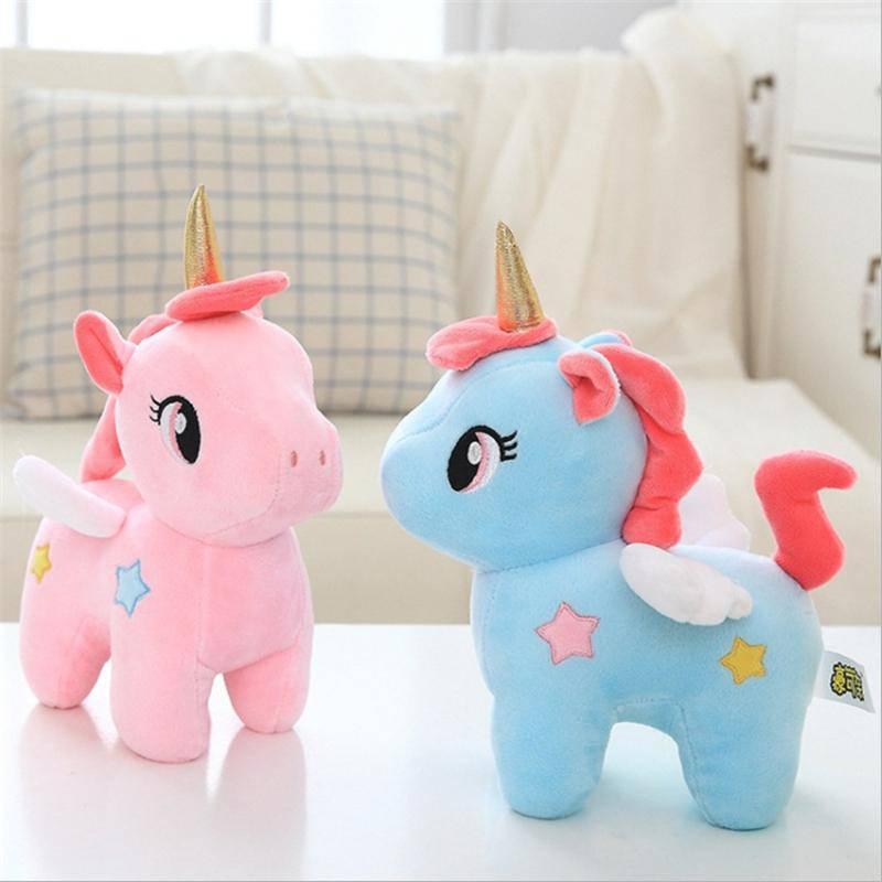 Peluche Licorne <br> Avec Corne Dorée - Une Licorne