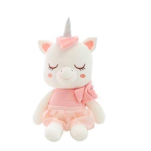 Peluche Licorne<br> Bébé Assise Rose - Une Licorne