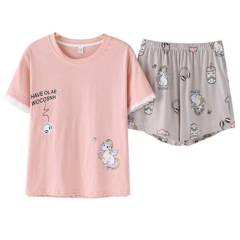 Pyjama Licorne Femme Été - Licorne Kawaii
