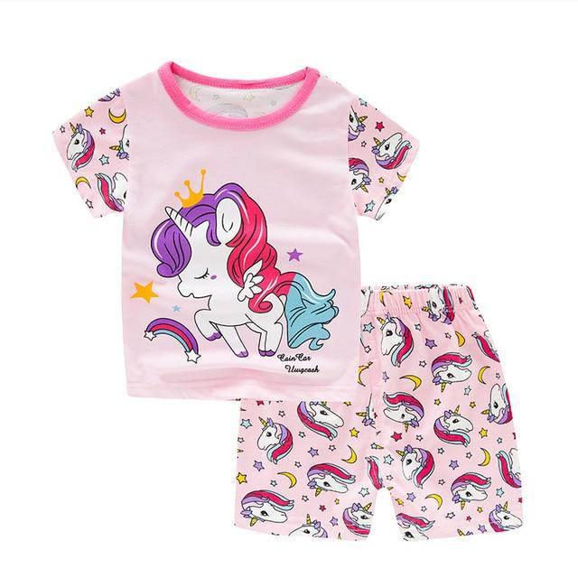 Pyjama Licorne Fille Été - Licorne Kawaii