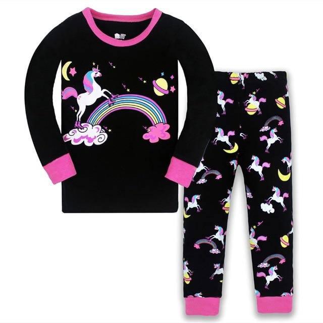 Pyjama Licorne Noir - Licorne Kawaii