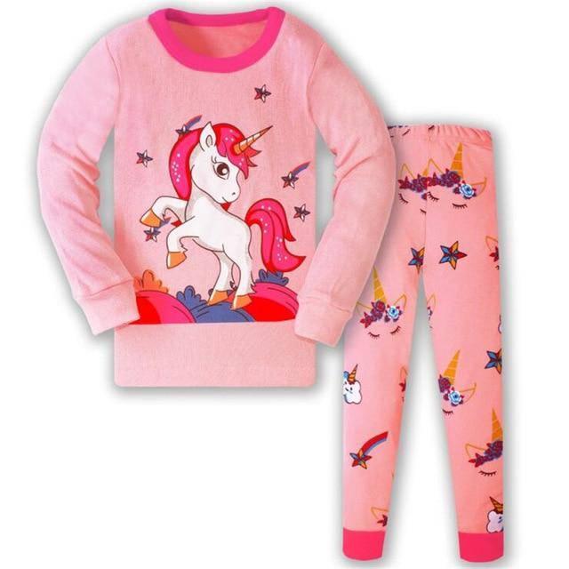 Pyjama Licorne Rose Fille - Licorne Kawaii