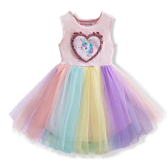 Robe Licorne Coeur pour Filles