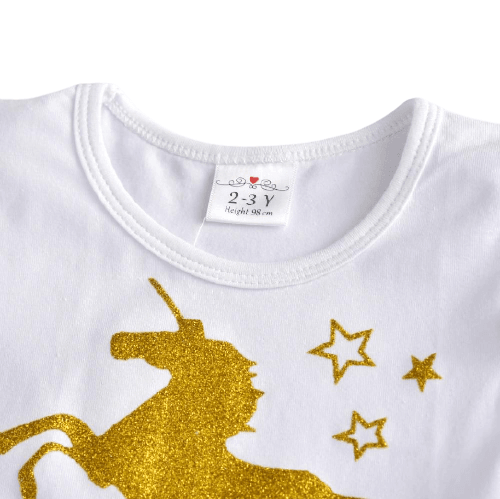 Robe Licorne Dorée Qui Tourne - Une Licorne