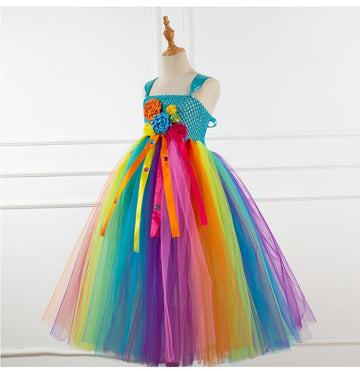 Robe longue déguisement licorne fille