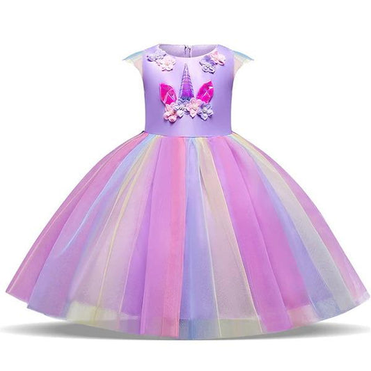 Robe Princesse Licorne Déguisement Fille