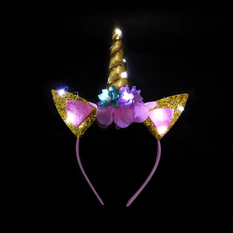 Serre-tête licorne avec led - Licorne