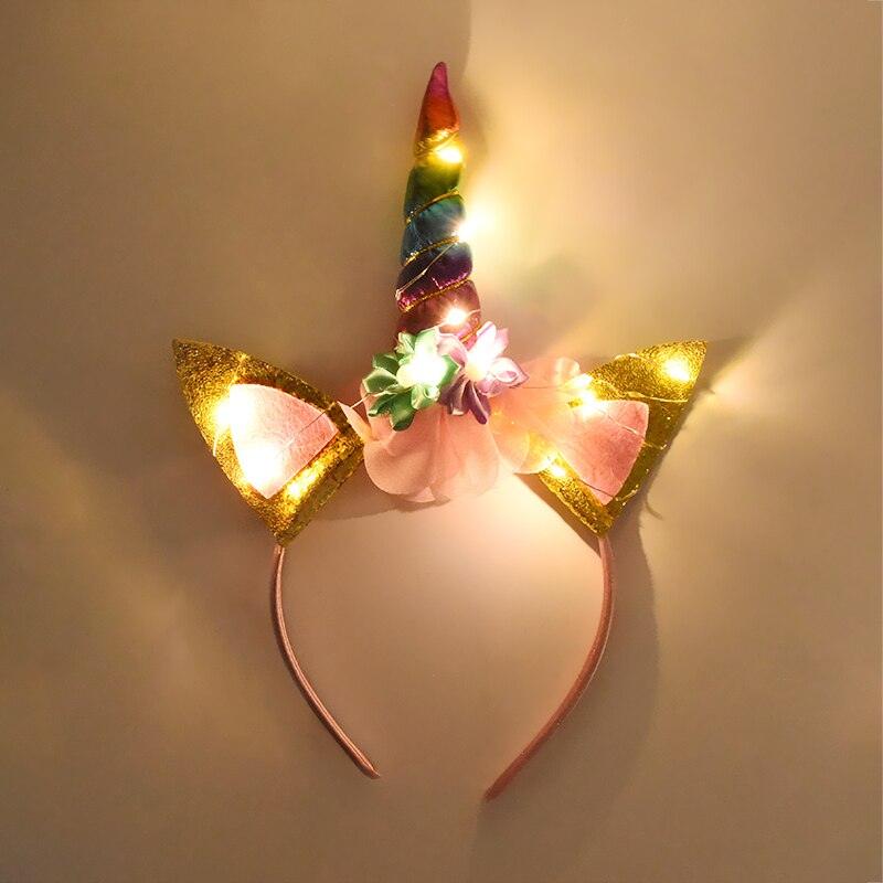 Serre-tête licorne avec led - Licorne