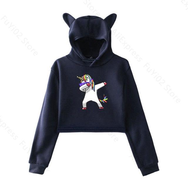 Sweat Licorne Dab Capuche Femme-Une-licorne