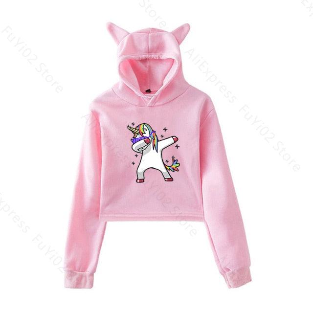 Sweat Licorne Dab Capuche Femme-Une-licorne