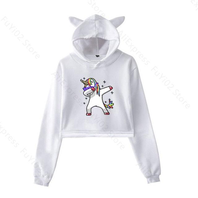 Sweat Licorne Dab Capuche Femme-Une-licorne