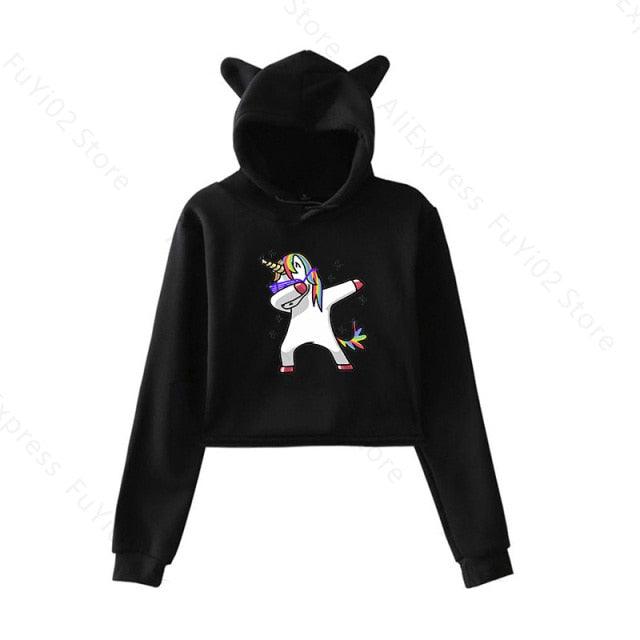 Sweat Licorne Dab Capuche Femme-Une-licorne