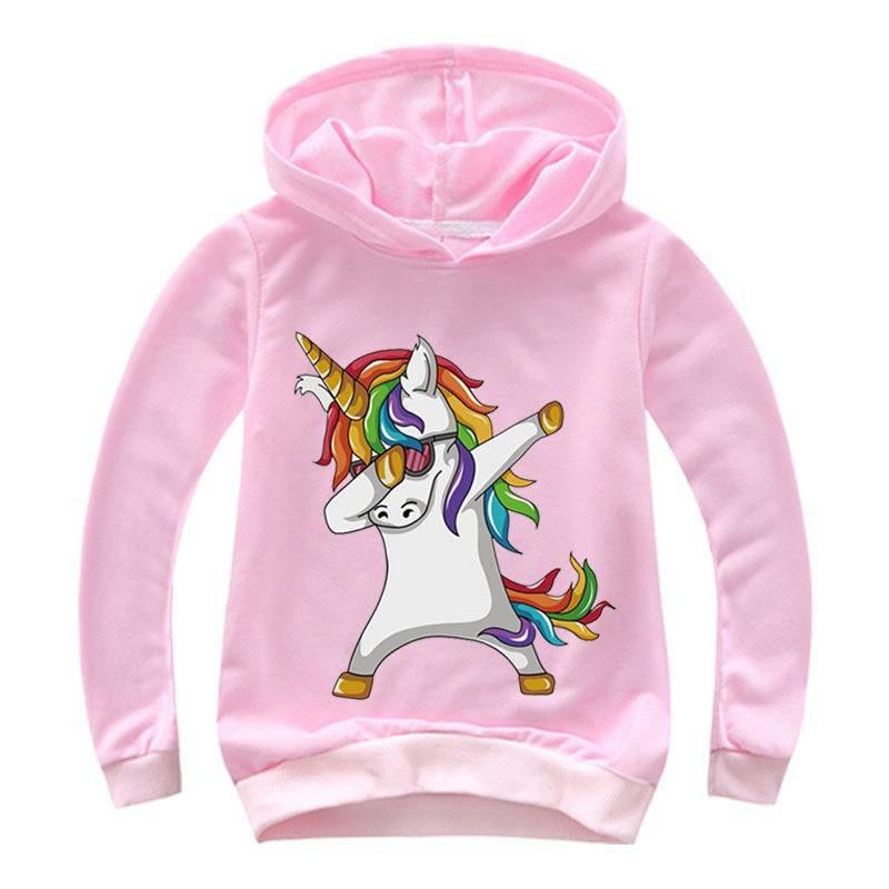 Sweat Licorne qui Dab <br> Capuche Enfant - Une Licorne