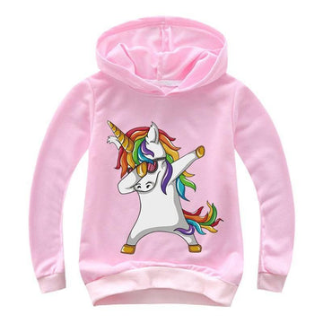 Sweat Licorne qui Dab Capuche Enfant