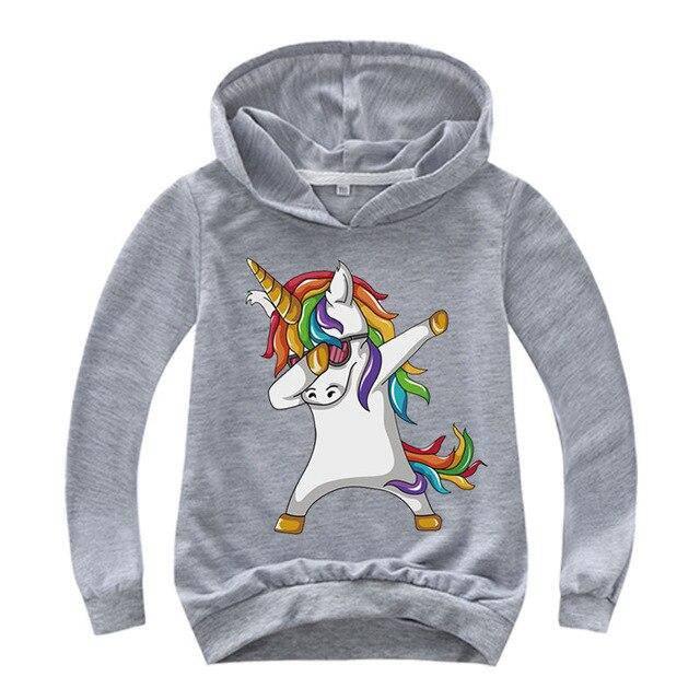 Sweat Licorne qui Dab <br> Capuche Enfant - Une Licorne