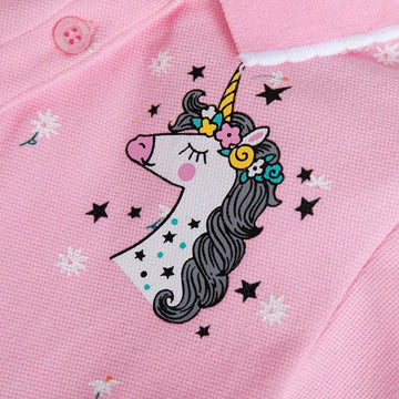 Tunique licorne rose fille