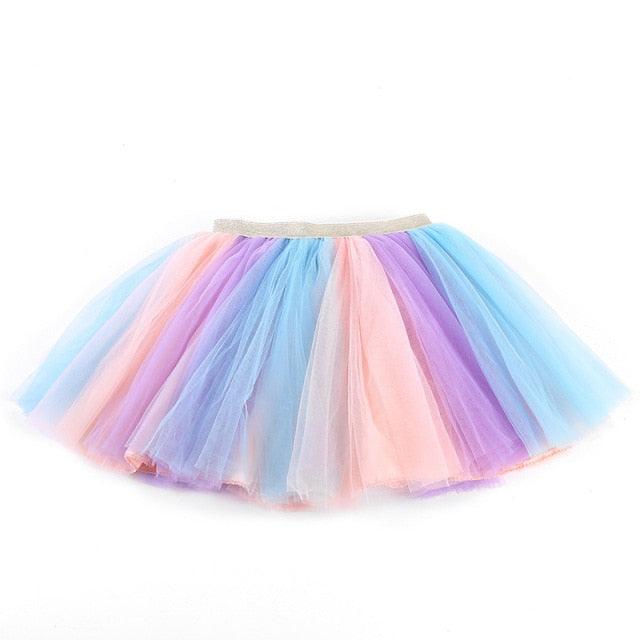 Tutu licorne multicolore magicienne fille