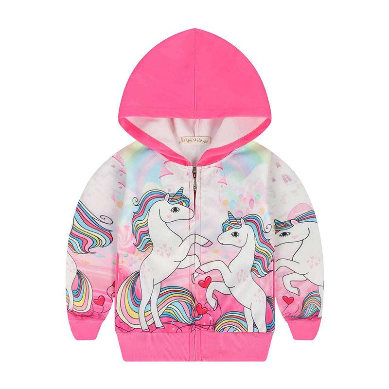 Veste large licorne fille